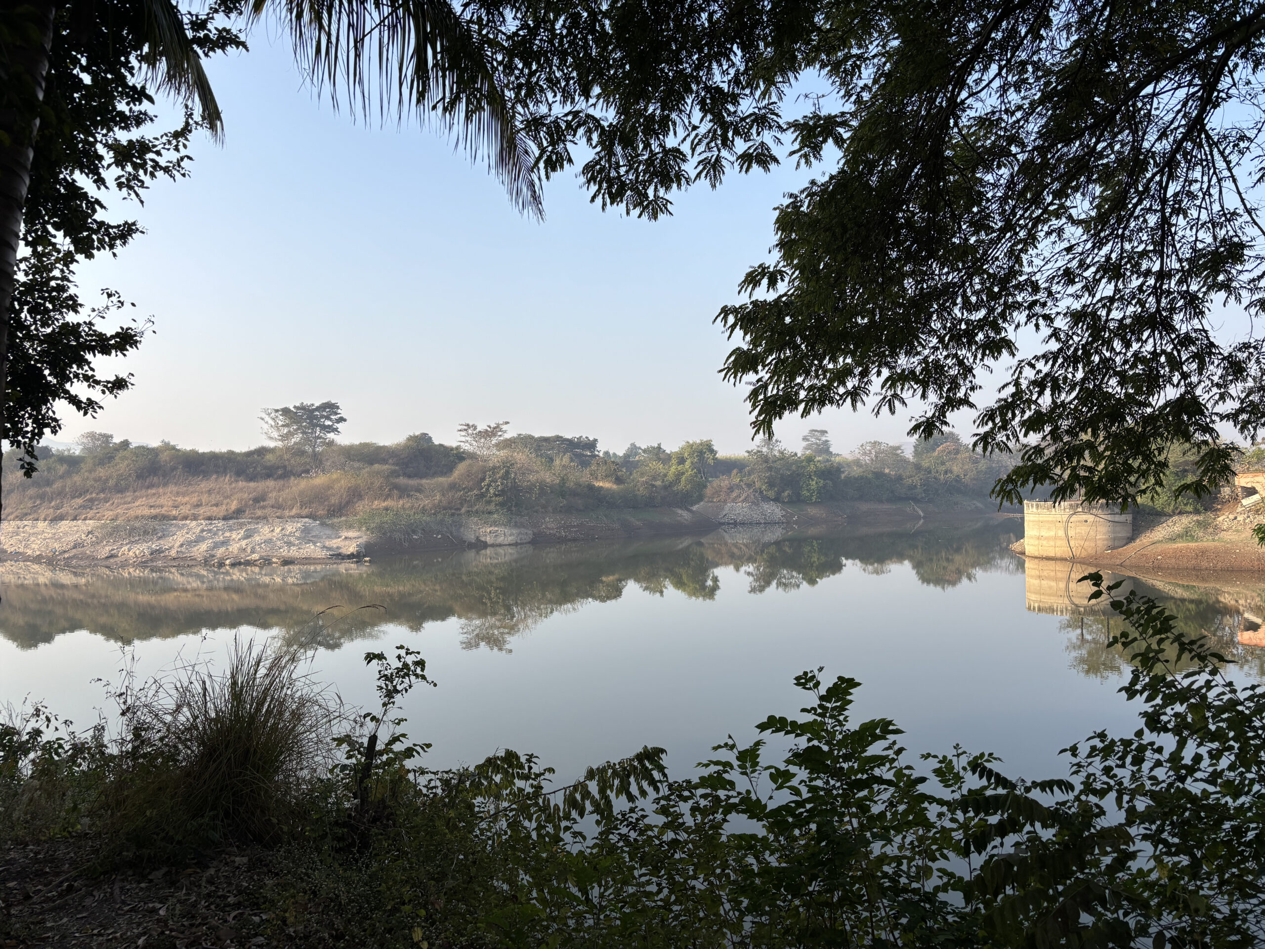 Hidden Oasis pond near Hunnar Gurukul