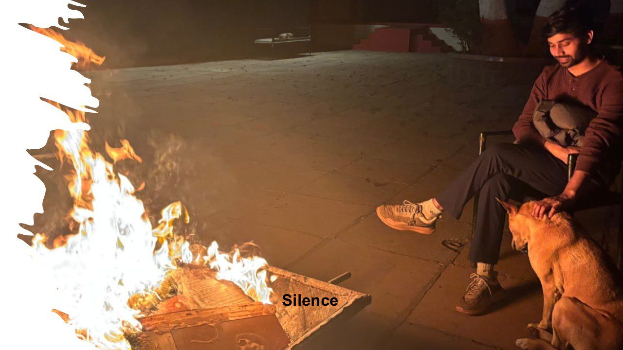 Amit at Matheran - Bonfire