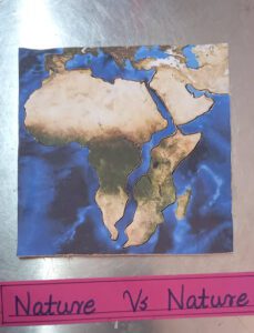 Demonstration of nature vs nature on map - gyan mela 